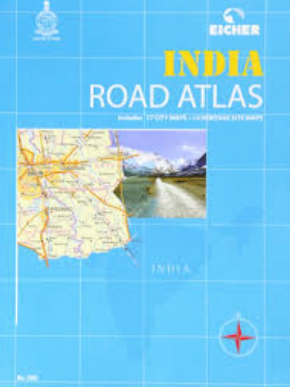 INDIA ROAD ATLAS INCLUDES 17 CITY MAPS