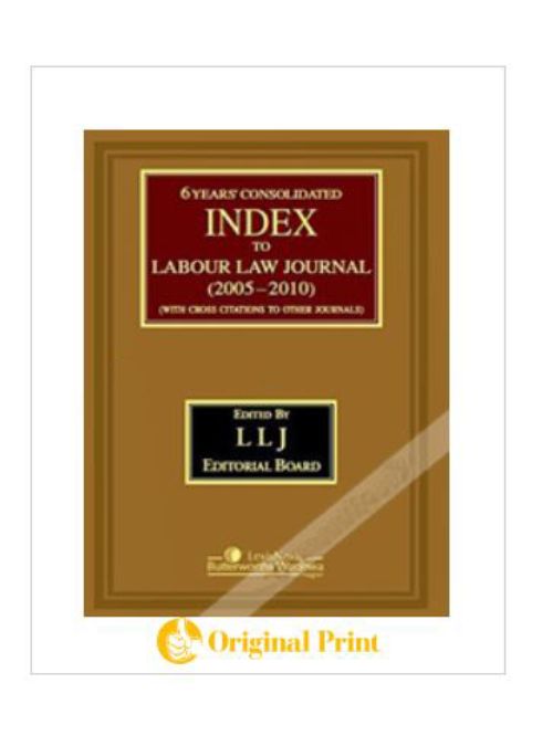 INDEX TO LABOUR LAW JOURNAL: WITH CROSS CITATIONS TO OTHER JOURNALS