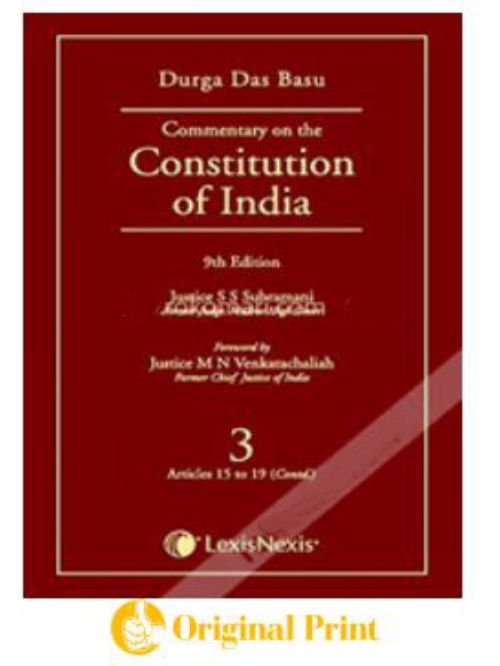 COMMENTARY ON THE CONSTITUITON OF INDIA - VOL. 3 (COVERING ARTICLES 15 TO 19 (CONTINUED))