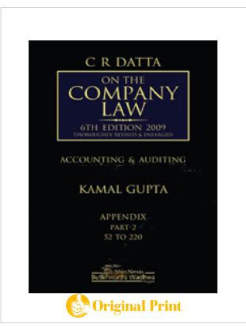 C R DATTA ON THE COMPANY LAW WITH ACCOUNTING AND AUDITING PRACTICES BY KAMAL GUPTA-6TH ED- BOX 2
