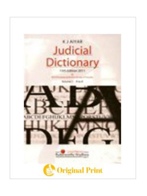 JUDICIAL DICTIONARY, 15TH EDN. 2011 IN 2 VOLS